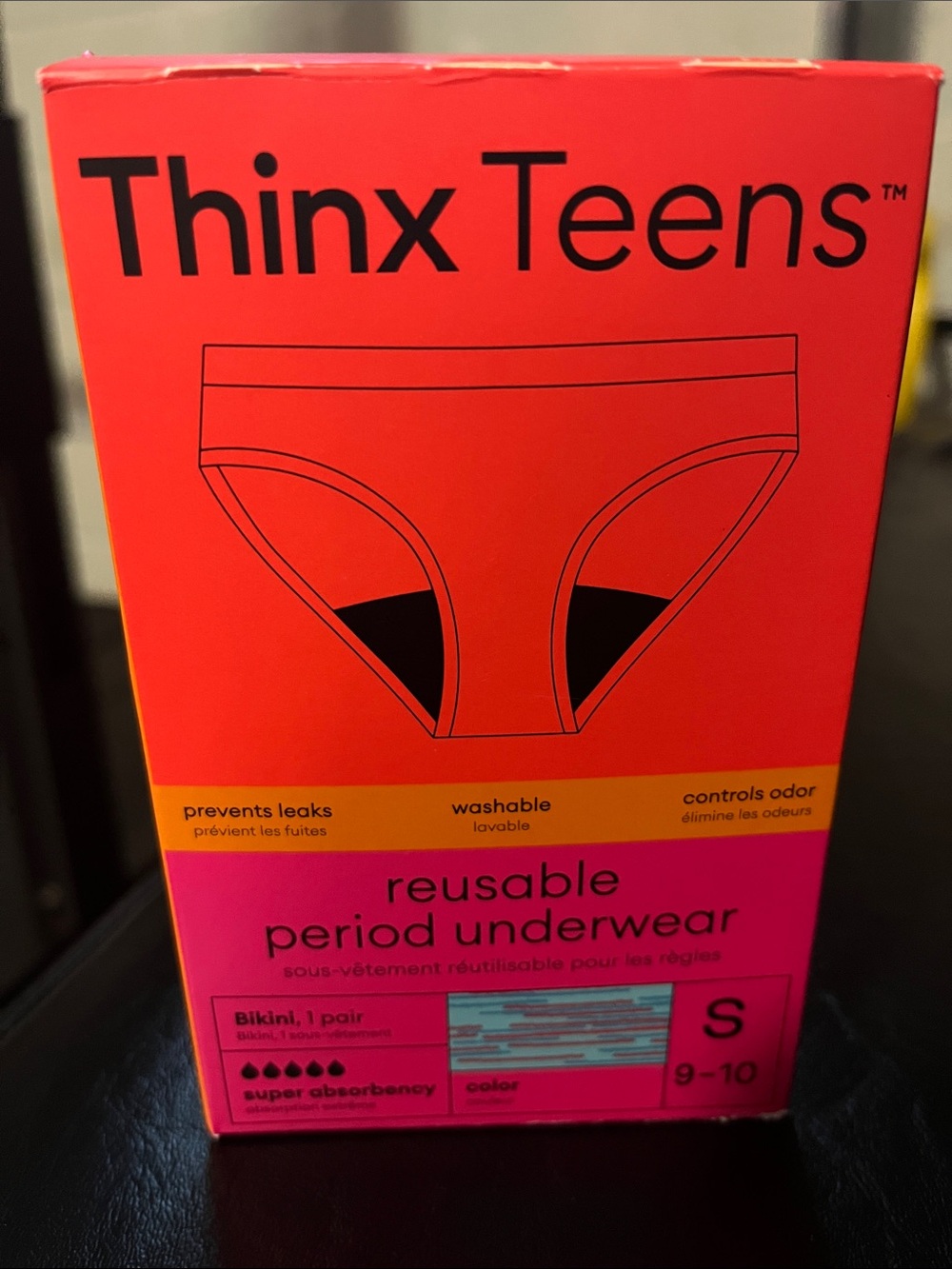 Thinx Teens Reusable Period Underwear Packaging - Red